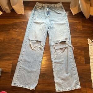 Garage Light Blue Ripped Jeans